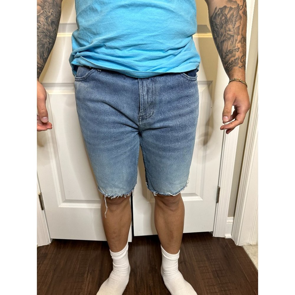 Pacsun Men’s Denim Frayed Skinny Style Shorts